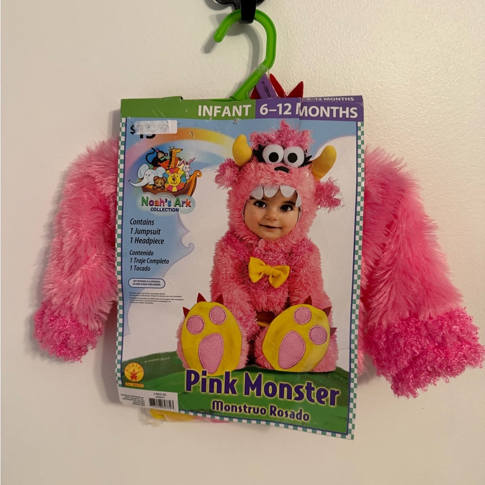 Noah’s Ark Infant Pink Monster Costume‎ 6-12 Months